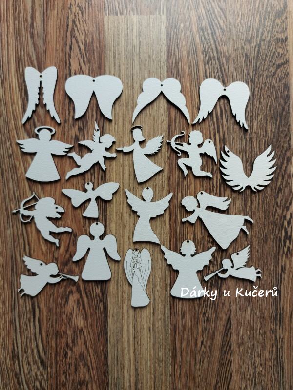 Ozdoba anděl - BÍLÁ