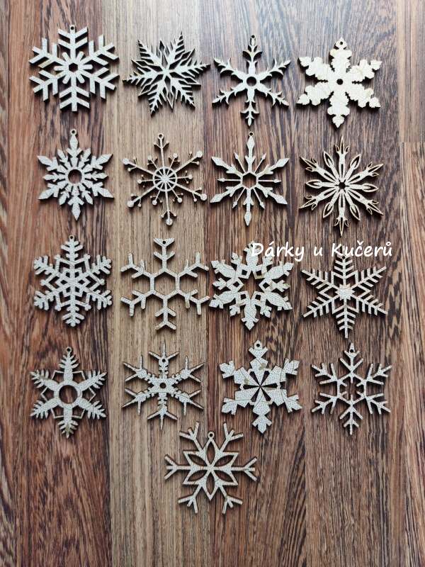 Ozdoba vločka - LÁTKOVÁ