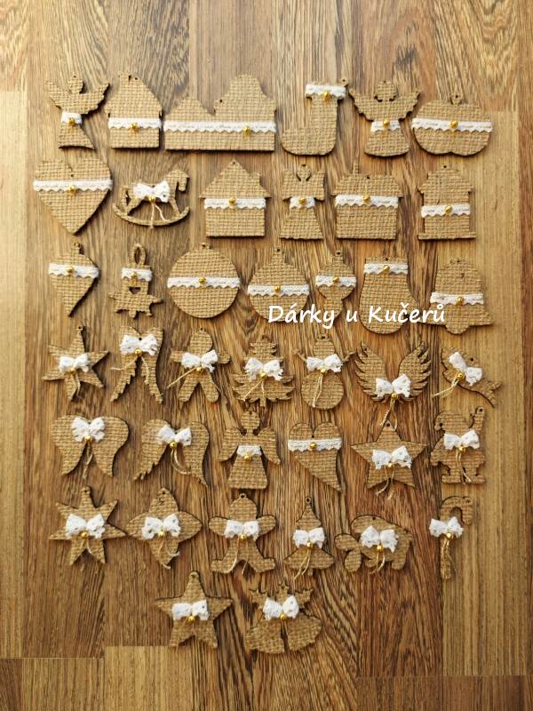 Ozdoba anděl - KRAJKA A ZLATÁ ROLNIČKA