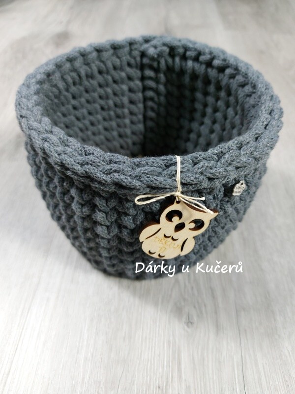 Háčkovaný košík DĚKUJI TI