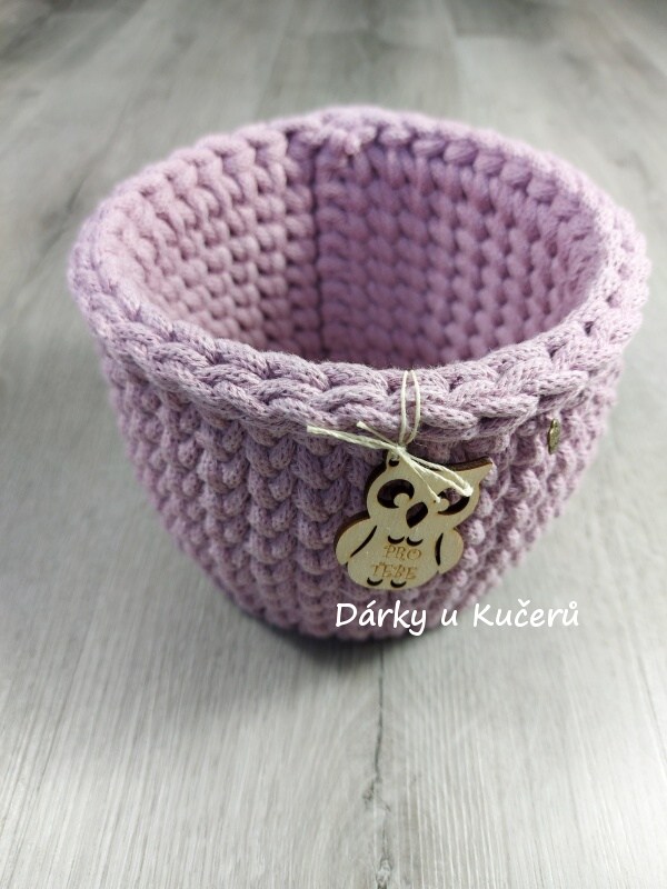 Háčkovaný košík PRO TEBE