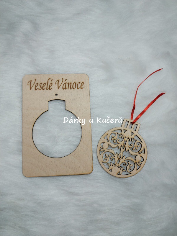 Vylamovací ozdoba z destičky - Koule