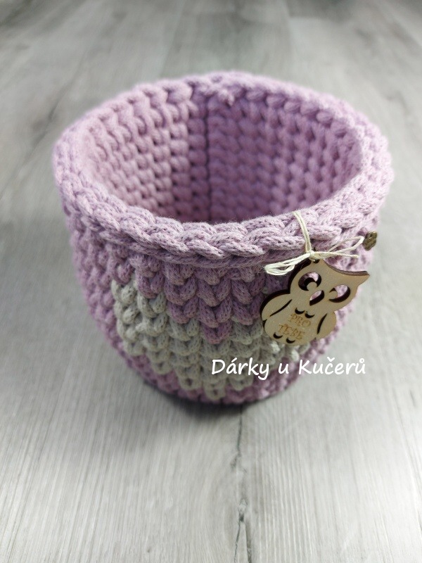 Háčkovaný košík PRO TEBE