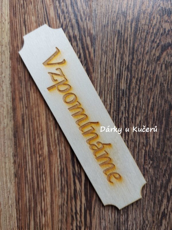 Cedulka VZPOMÍNÁME