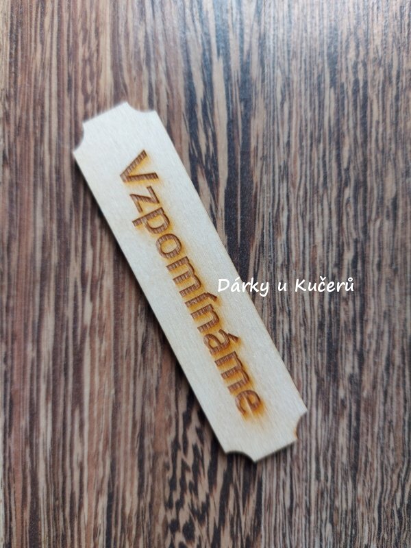 Cedulka VZPOMÍNÁME