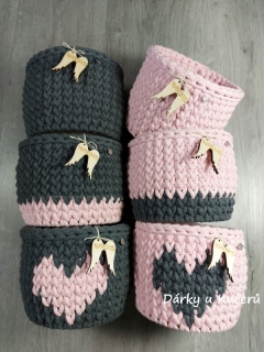 Háčkovaný košík MAMINCE