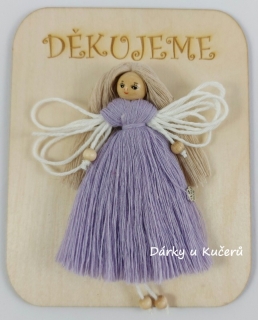 DĚKUJEME - světle fialová