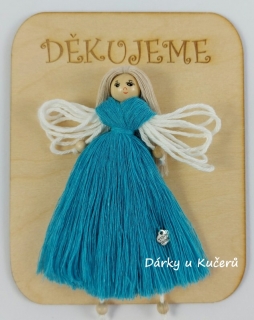 DĚKUJEME - tyrkysová