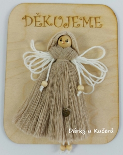 DĚKUJEME - světle béžová