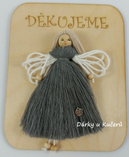 DĚKUJEME - světle šedá melange