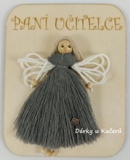 PANÍ UČITELCE - světle šedá melange