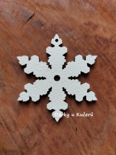 Ozdoba vločka - BÍLÁ