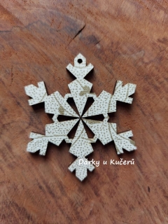 Ozdoba vločka - LÁTKOVÁ