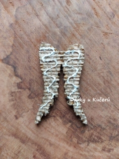 Ozdoba andělská křídla - JUTOVÁ, POLÉVANÁ