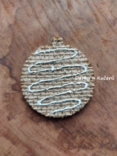 Ozdoba koule - JUTOVÁ, POLÉVANÁ