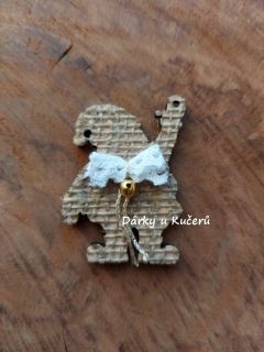 Ozdoba Ježíšek - KRAJKA A ZLATÁ ROLNIČKA